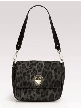 Kate Spade  Ocelot Leopard Print Shoulder Bag with Silver Accent